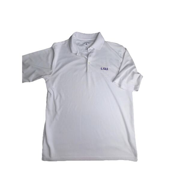 Antigua Other - LSU Antigua Mens White Golf Polo Shirt Medium M Louisiana State University G20